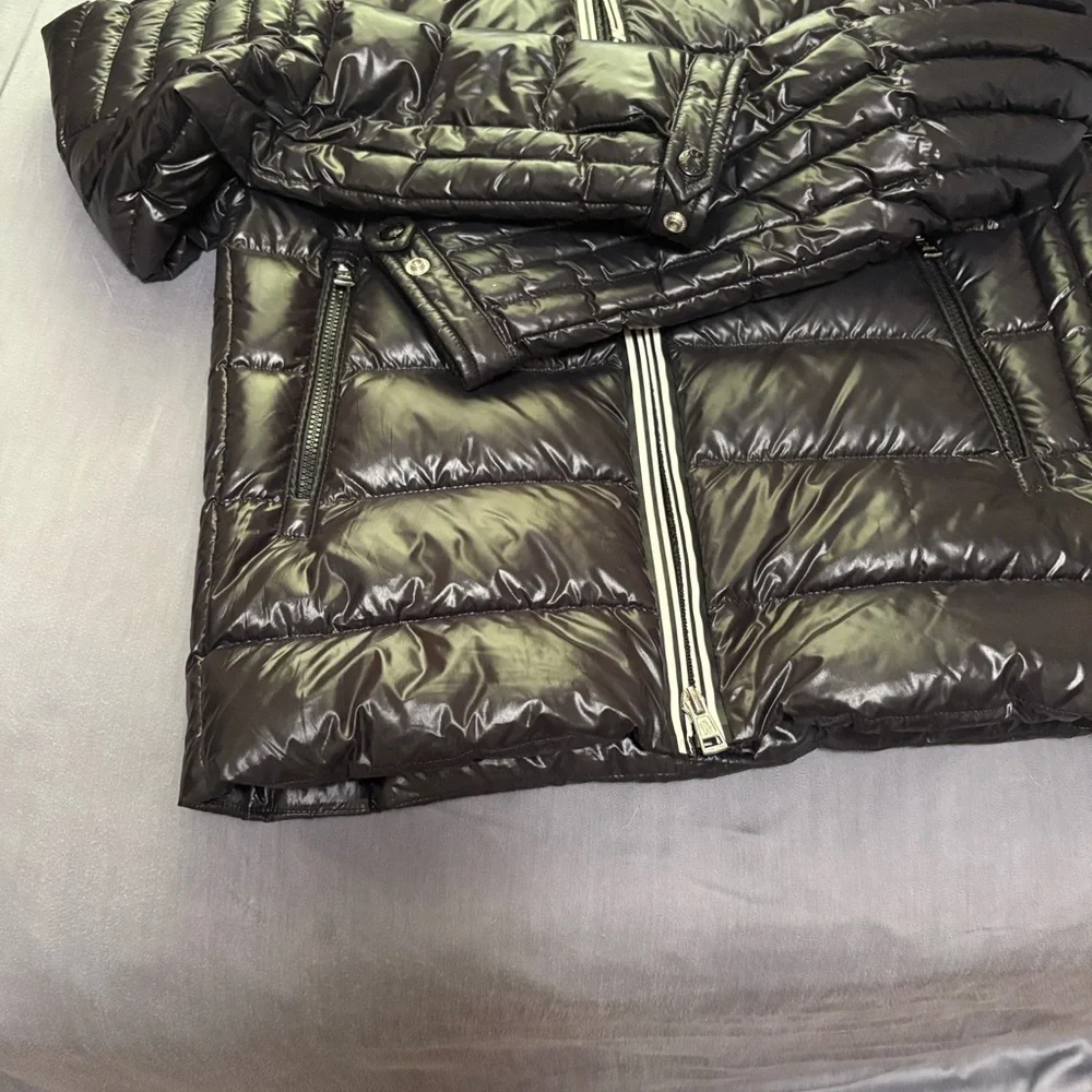 Moncler Shiny Black Puffer Jacket Men Size 3 - Picture 7 of 14